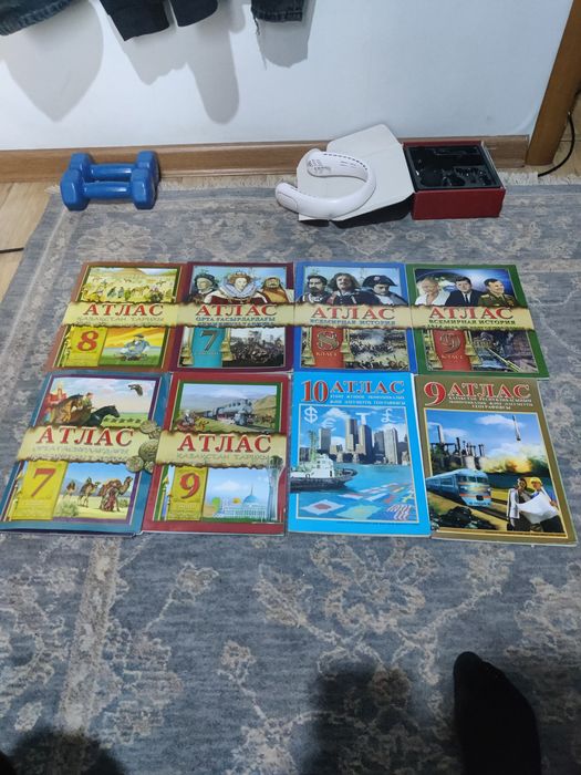 Атлас + контурные карты 7-10 класс история каз/мира, география,