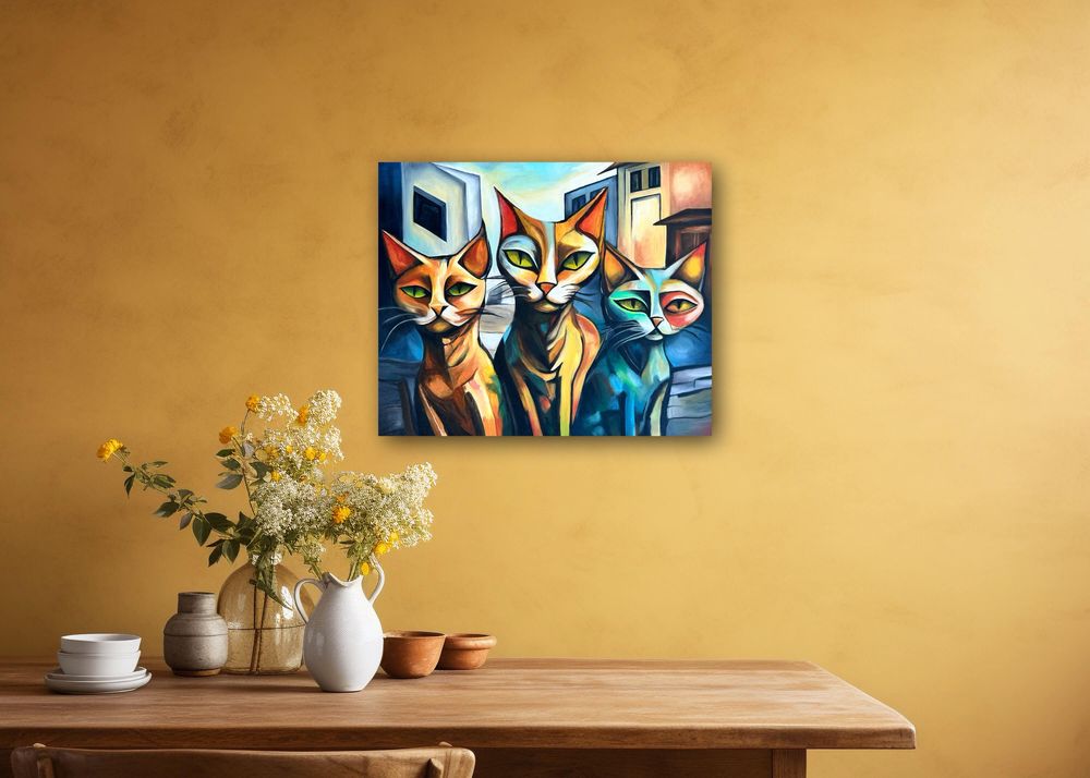 Картина с маслени бои «Street cats»
