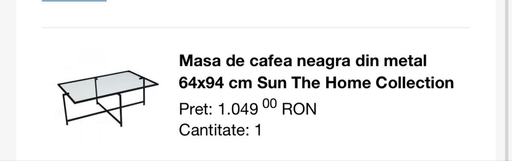 Masuta cafea sticla/ masa cafea de sticla