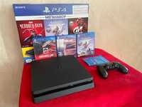 Консоль Sony Playstation 4 Slim 1Tb 1 джойстик 3 игры