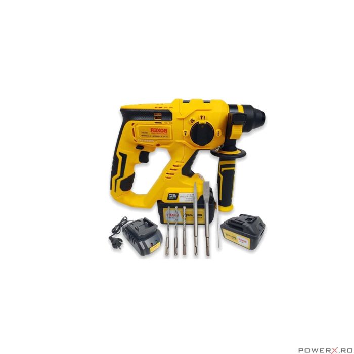 Ciocan rotopercutor SDS+ cu acumulator si incarcator, 4500 rpm, 2 x