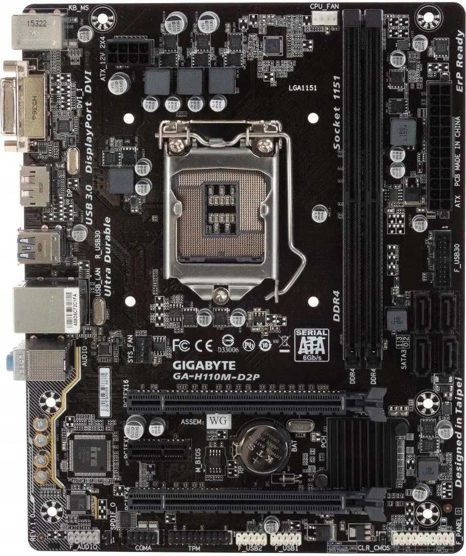 Дъно Дънна платка Gigabyte GA-H110M-D2P LGA 1151 32GB DDR4