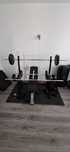 Set fitness banca, rack, bare piept, bare haltere
