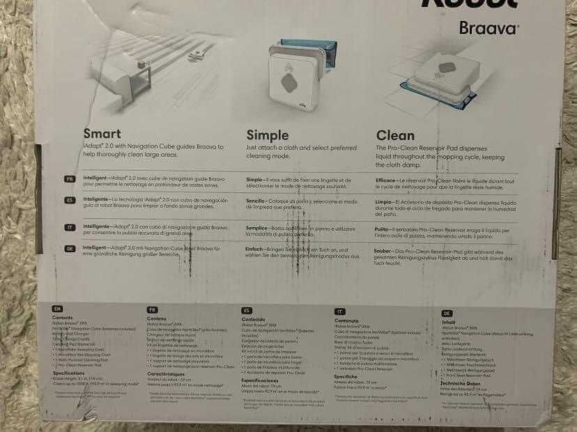 Irobot Braava 390Turbo mop spalat robot NOU SIGILAT Nu Roborock Xiaomi