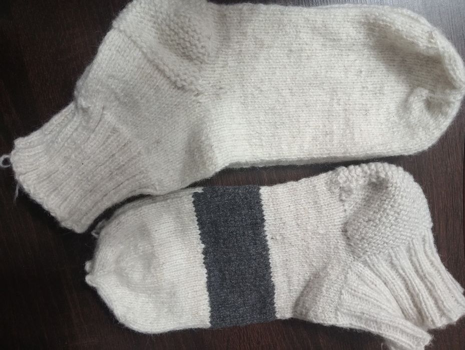 Шерстяные носки ручная вязка