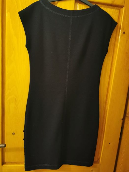 Тъмно синя рокля тип сукман