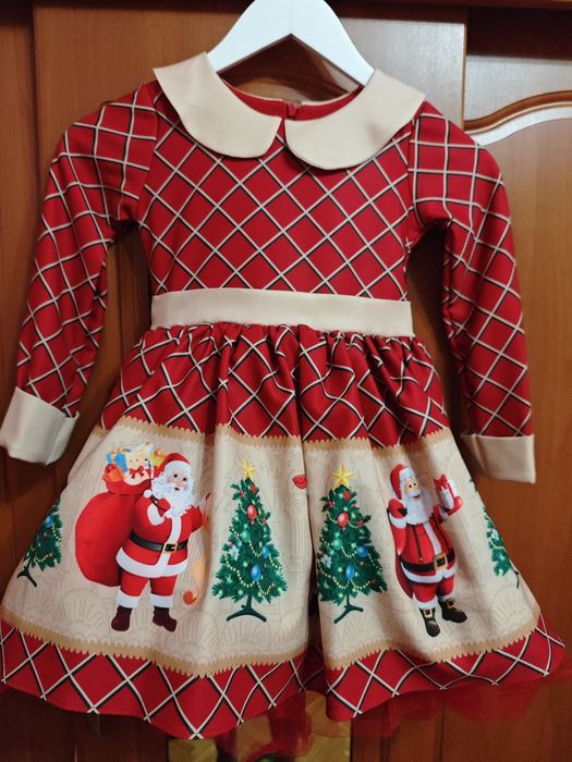 Детски коледни рокли подходящи за фотосесия 4 / 5 / 6  / 7 / 8 години