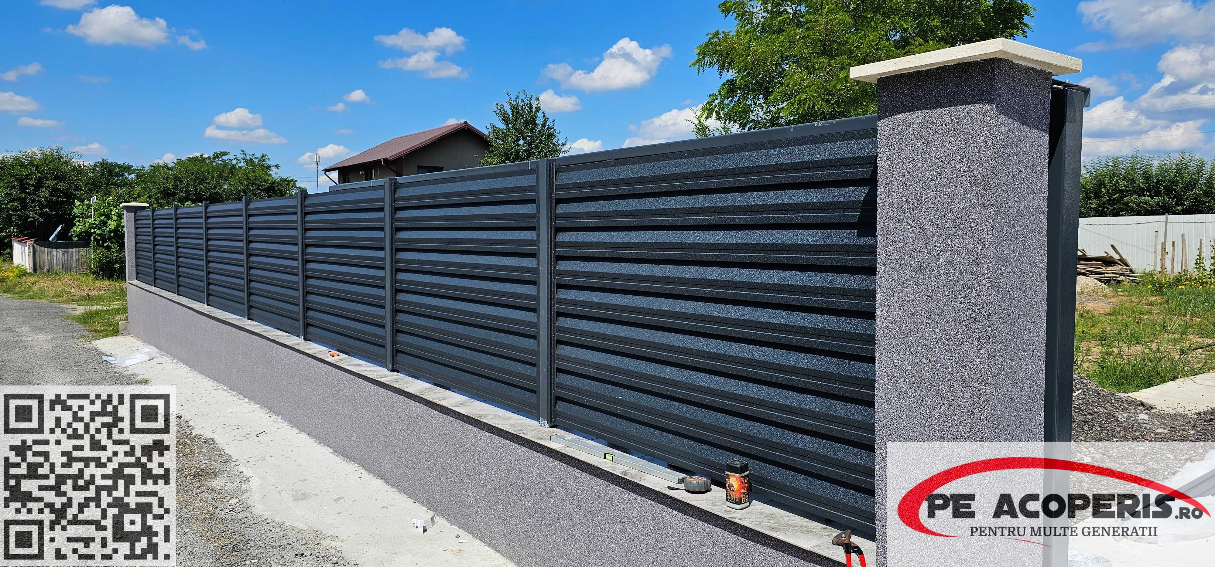 Gard si porti – model gard exterior- gard jaluzea modern –model poarta