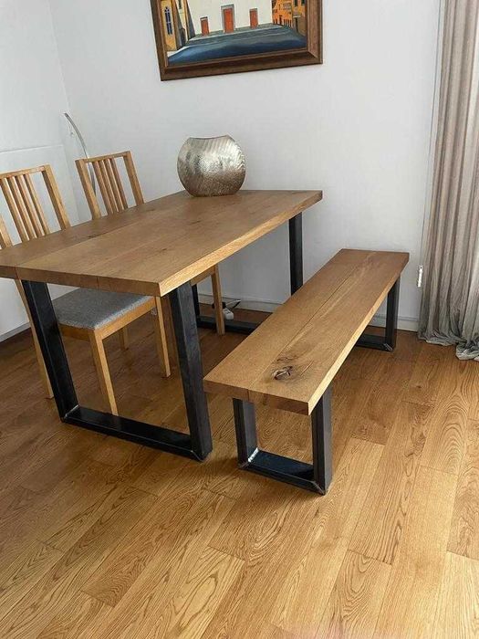 Masa stejar moderna + bancheta