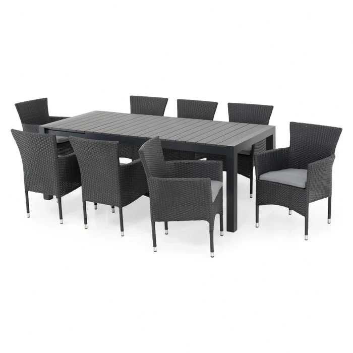 Set mobilier gradina/terasa 8 scaune si masa extensie 160/210x95 OAKS