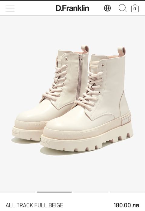 Бели боти от еко кожа D.Franklin