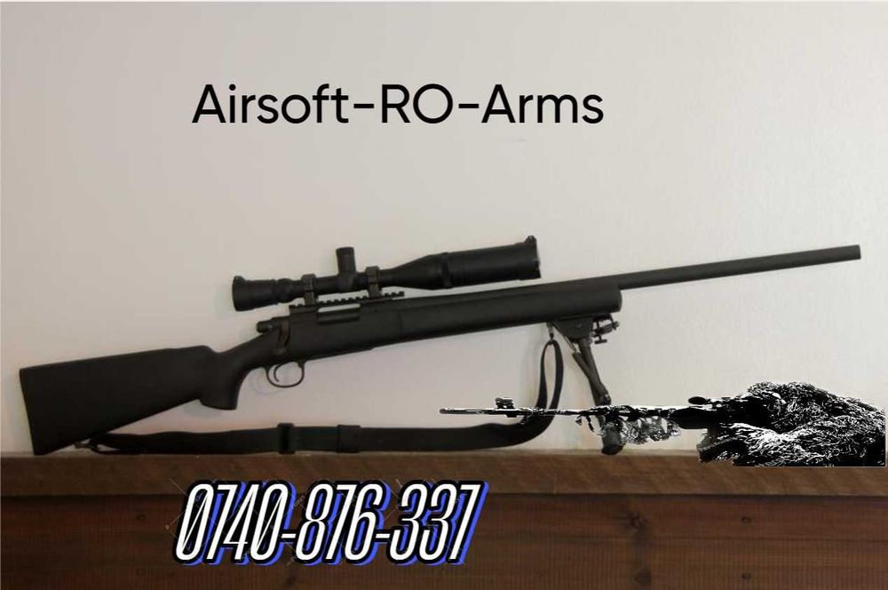 Pusca Airsoft (Putere Mare) Modificata 6,2jouli Bile+Luneta INCLUSE!