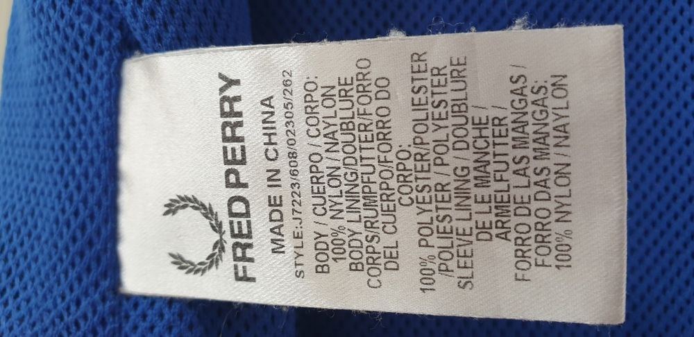 Fred Perry Mens Wind Jacket Size 2XL Пролет - Есен ОРИГИНАЛ! Мъжко Яке
