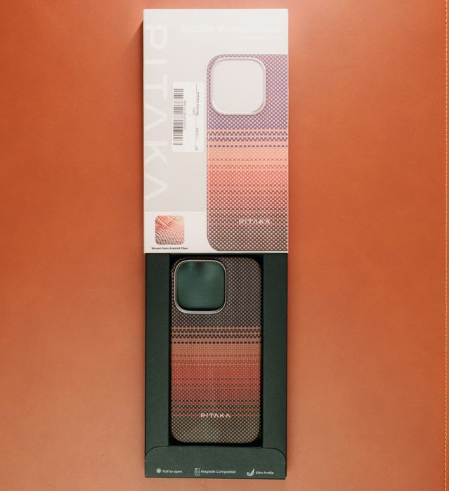 Husa Pitaka Tactile Woven Aramida Magsafe iPhone 16 Pro Sunset
