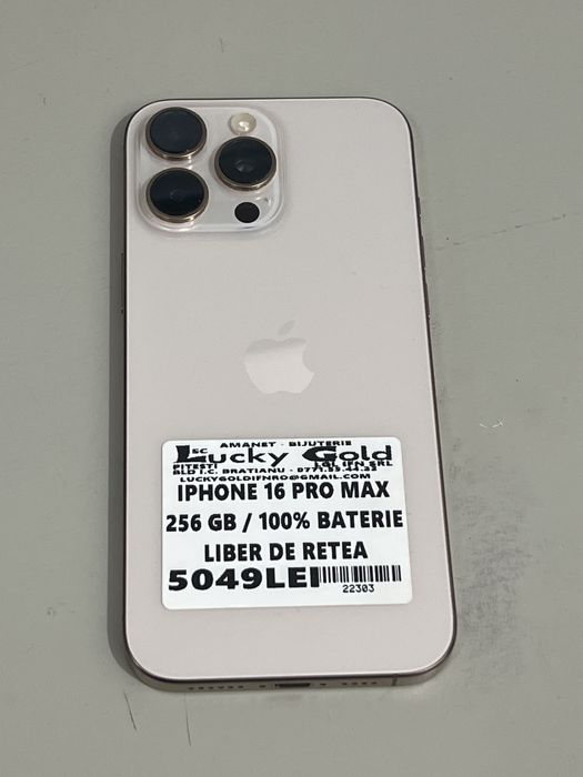 Iphone 16 pro max 256gb/100% baterie #22303