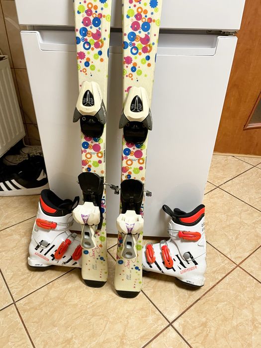 Schiuri copii 100 cm cu clapari. Set skiuri