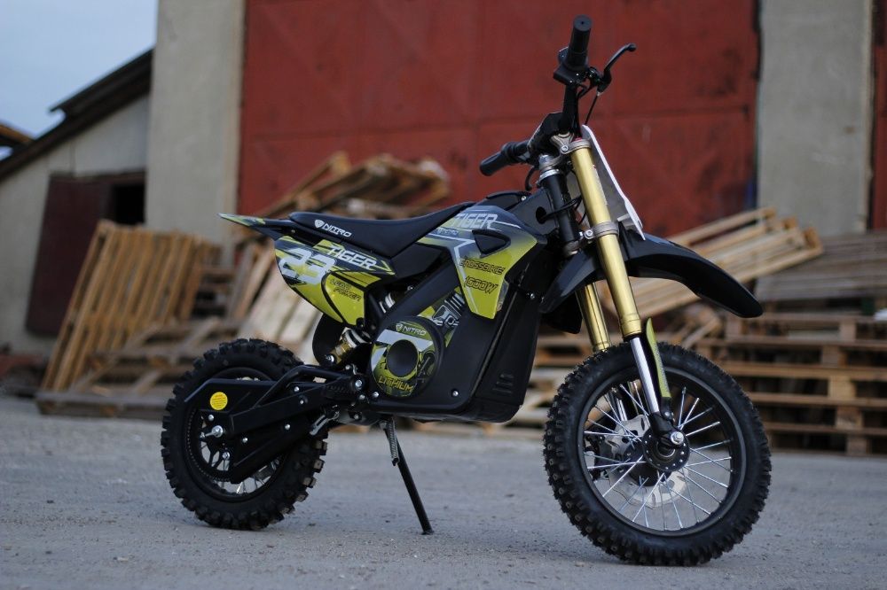 Motocicleta electrica Eco Tiger 1000W 36V 12/10 #Galben