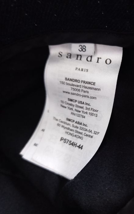 Pantaloni Sandro Paris  S  fir argintiu