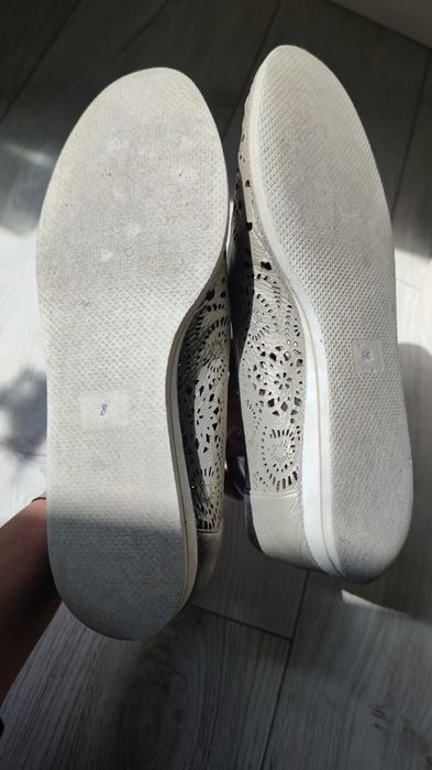Balerini dama piele aurie Prego Shoes