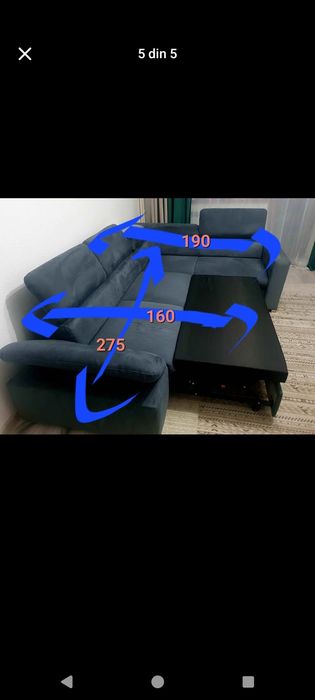 Vând canapea/colțar  extensibila