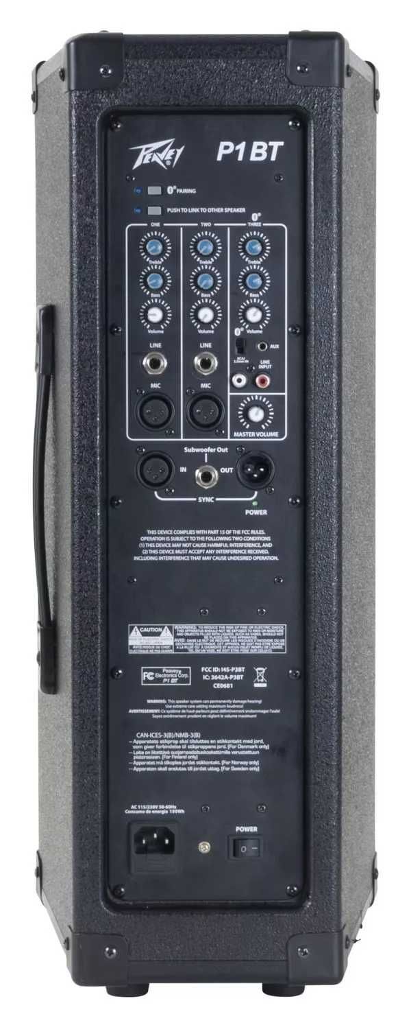 Peavey P1 BT ™ Портативная система PA «все в одном»