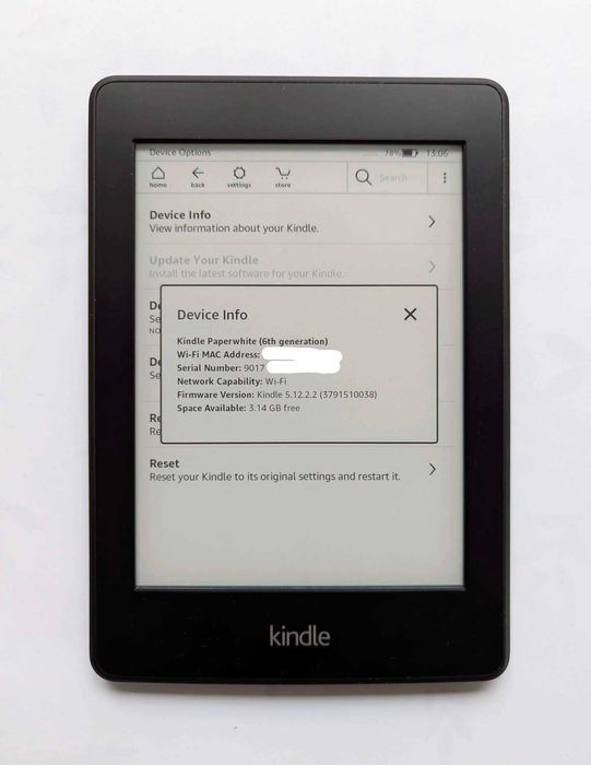 Kindle Paperwhite DP75SDI с подсветка