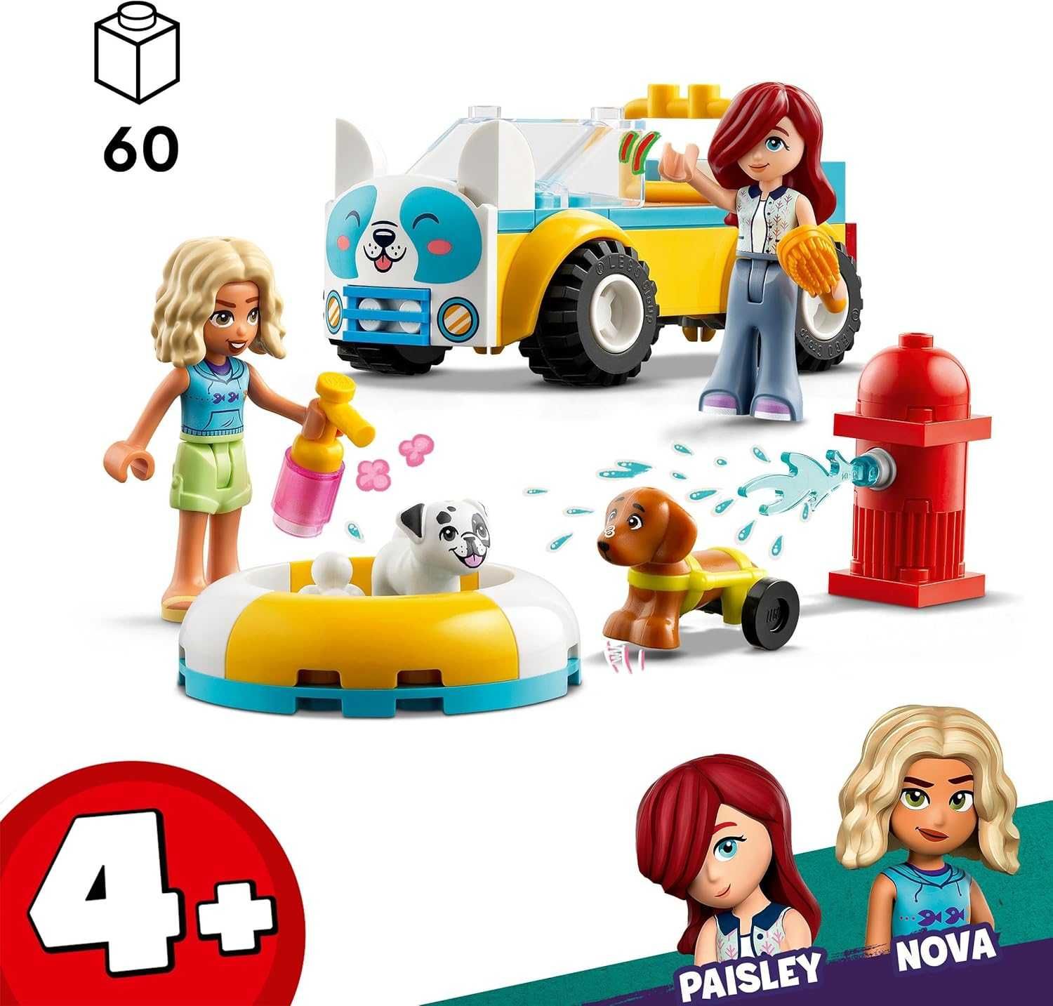 LEGO Строителна игра с мини кукли Пейсли и Нова за деца