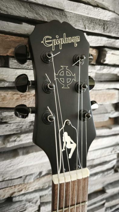 Chitara electrica Epiphone Les Paul Gothic EMG toc GATOR