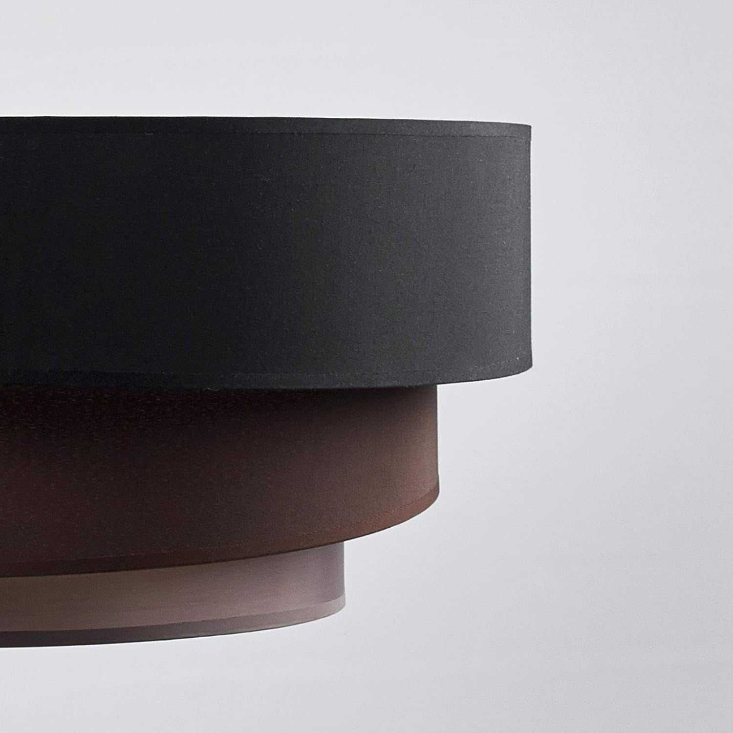 Lampă suspendată Lindby Melia modernă din material textil negru