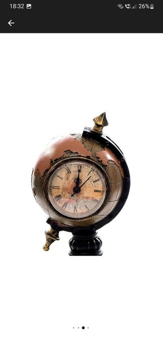 Ceas decorativ antic  globul pamantesc,  29cm