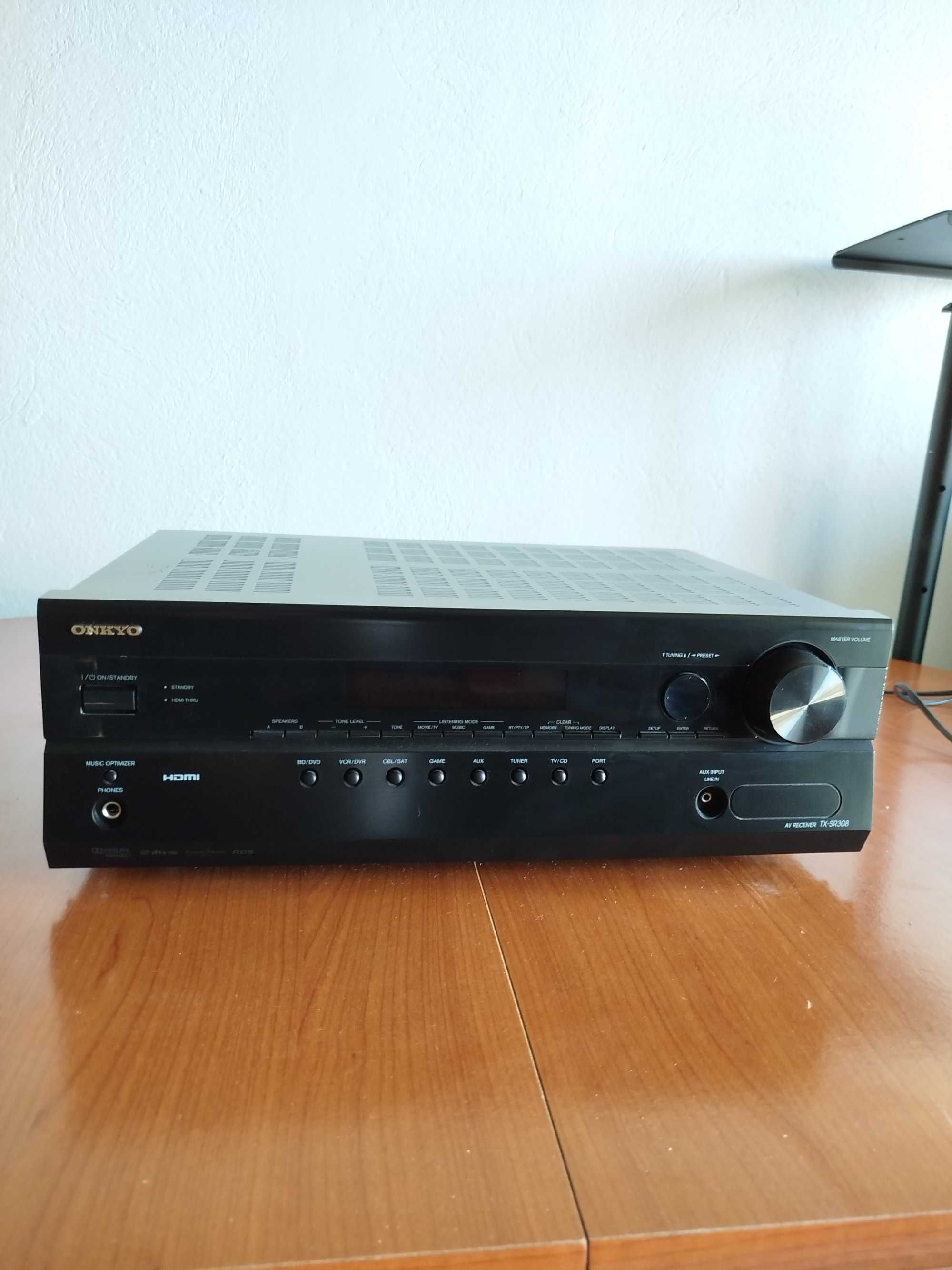 AV Receiver Onkyo model: TX-SR308. Impecabil! Telecomanda + Cabluri!