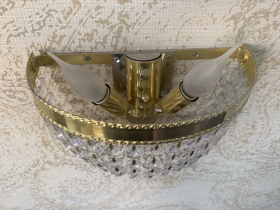 2 Светильника бра из богемского стекла производство чехия