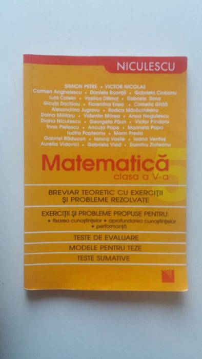 Niculescu - culegere Matematica clasa a V-a