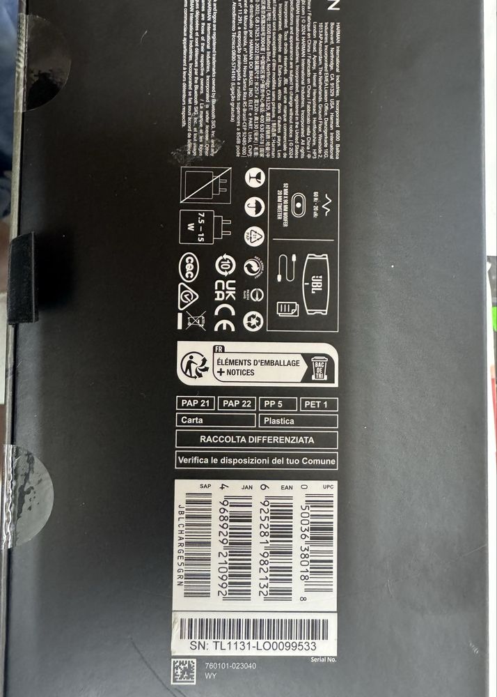 тонколона JBL Charge 5