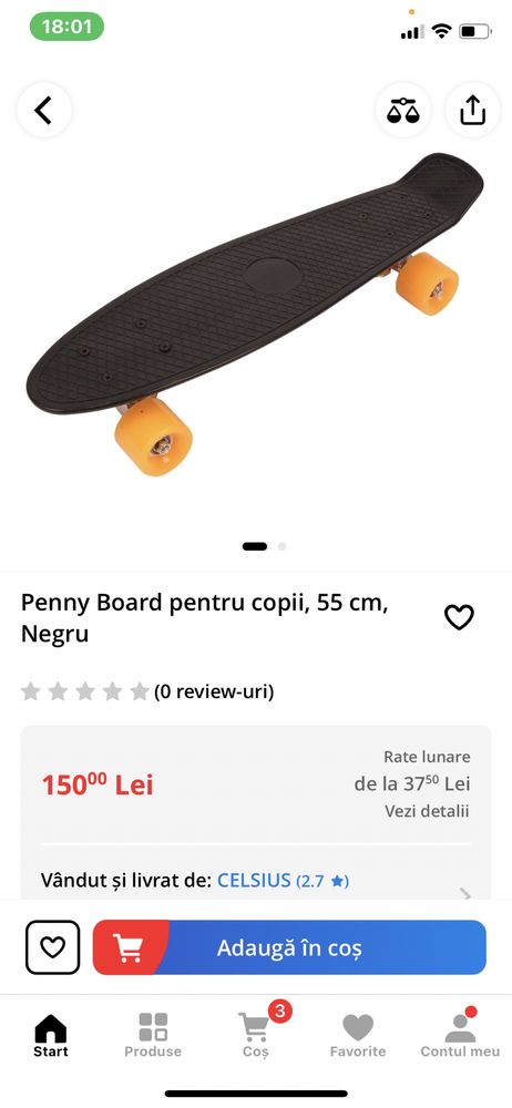 Penny Board folosit de câteva ori