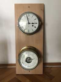 Ansamblu de ceas mecanic cu termometru si barometru marinaresc Shatz