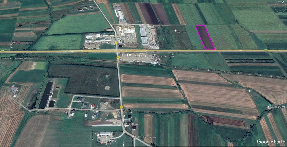 Teren 1ha langa Weber, DEZSTORE, la DN17  spre G.Humor cu PUZ in lucru