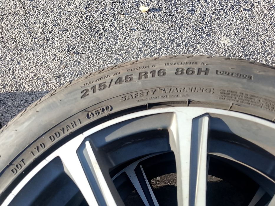 Лети джанти 4х100 с гуми 215 45 16