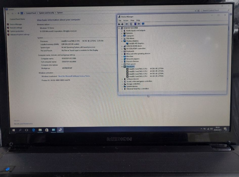 Laptop Medion Akoya i3