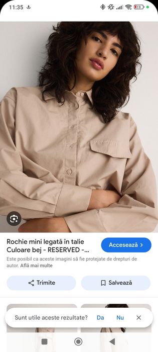 Jacheta Trench scurt bolero crem nou oversize Sonja Marohn mărimea M
