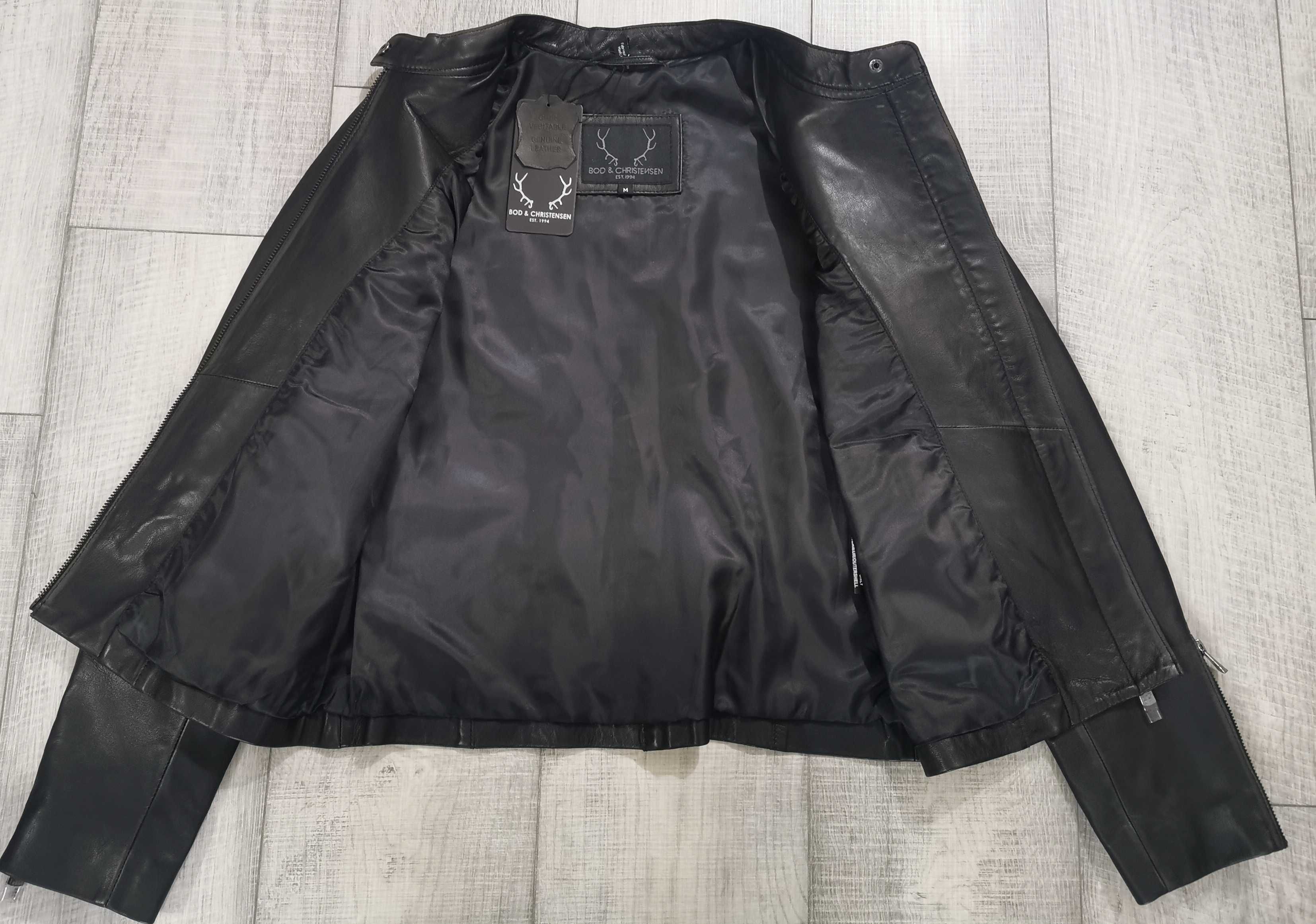 Geaca de dama din piele Bod & Christensen Black Stone Leather size M