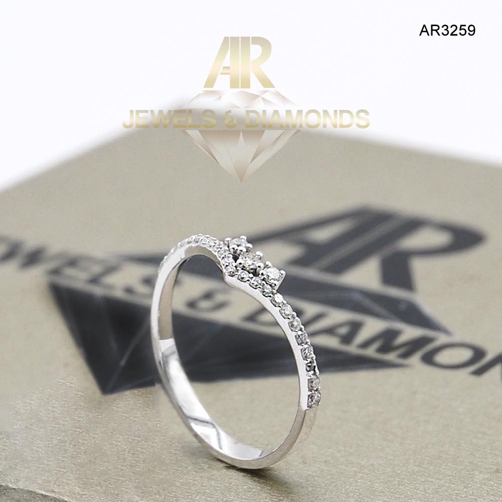 Inel Aur Alb cu DIAMANTE model nou ARJEWELS(AR3259)