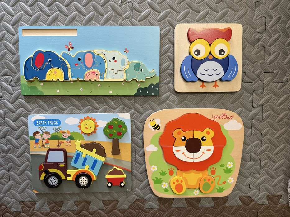 Дървени пъзели - бебе