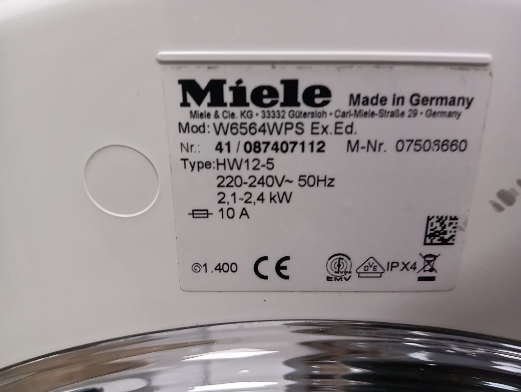 Почти нова пералня Миеле Miele W 6564  A+++ 7кг 2 години гаранция!