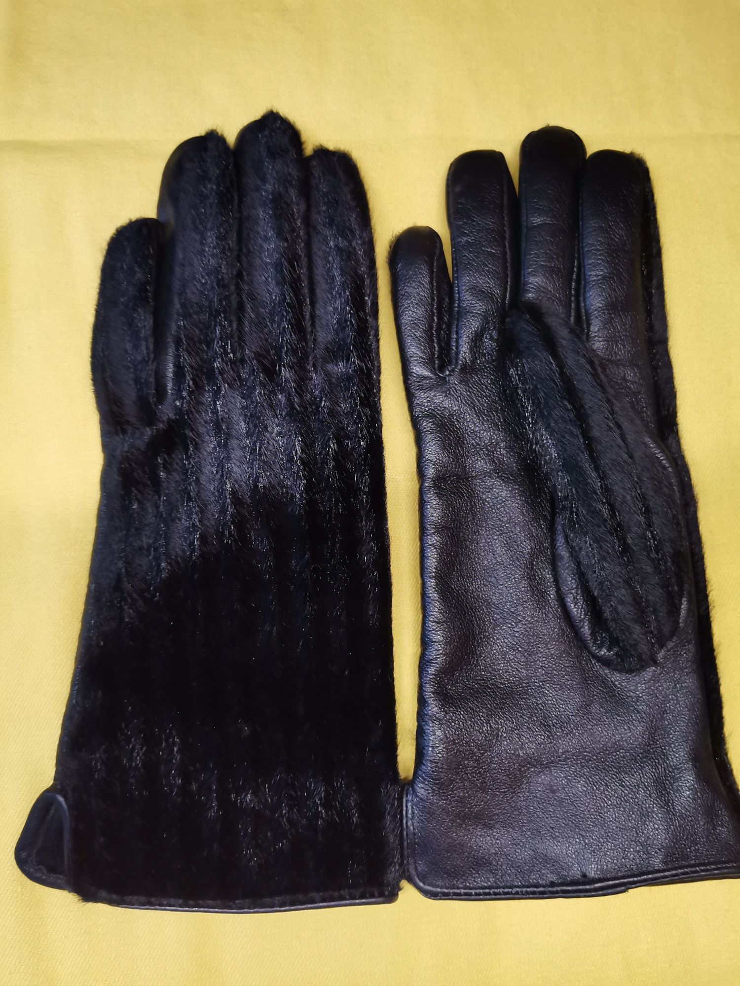Дамски ръкавици естествена кожа
