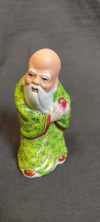 Фарфоровая статуэтка китайский мудрец с персиком Шоу Син