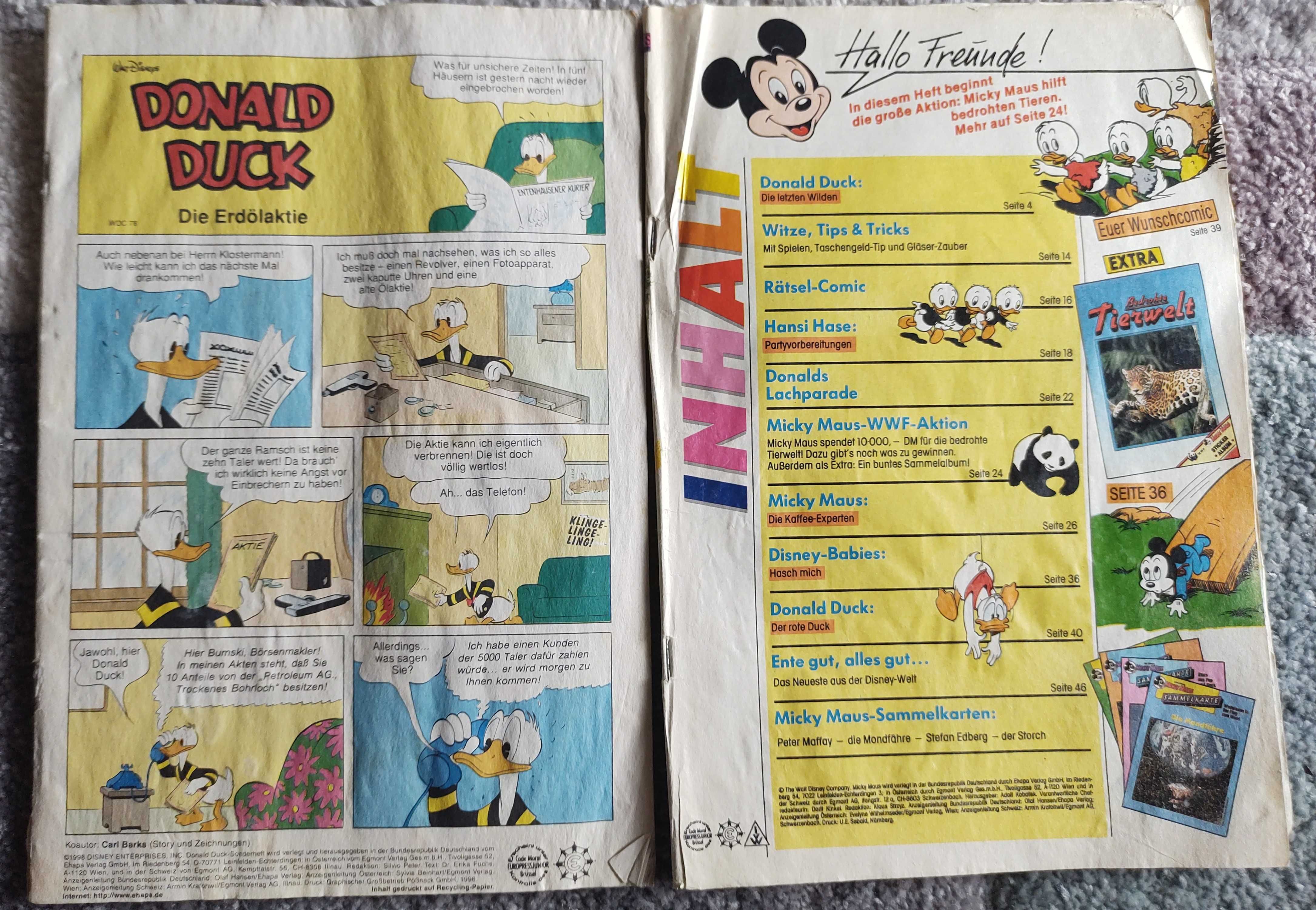 Комикси на немски език на Micky Maus и Donald Duck