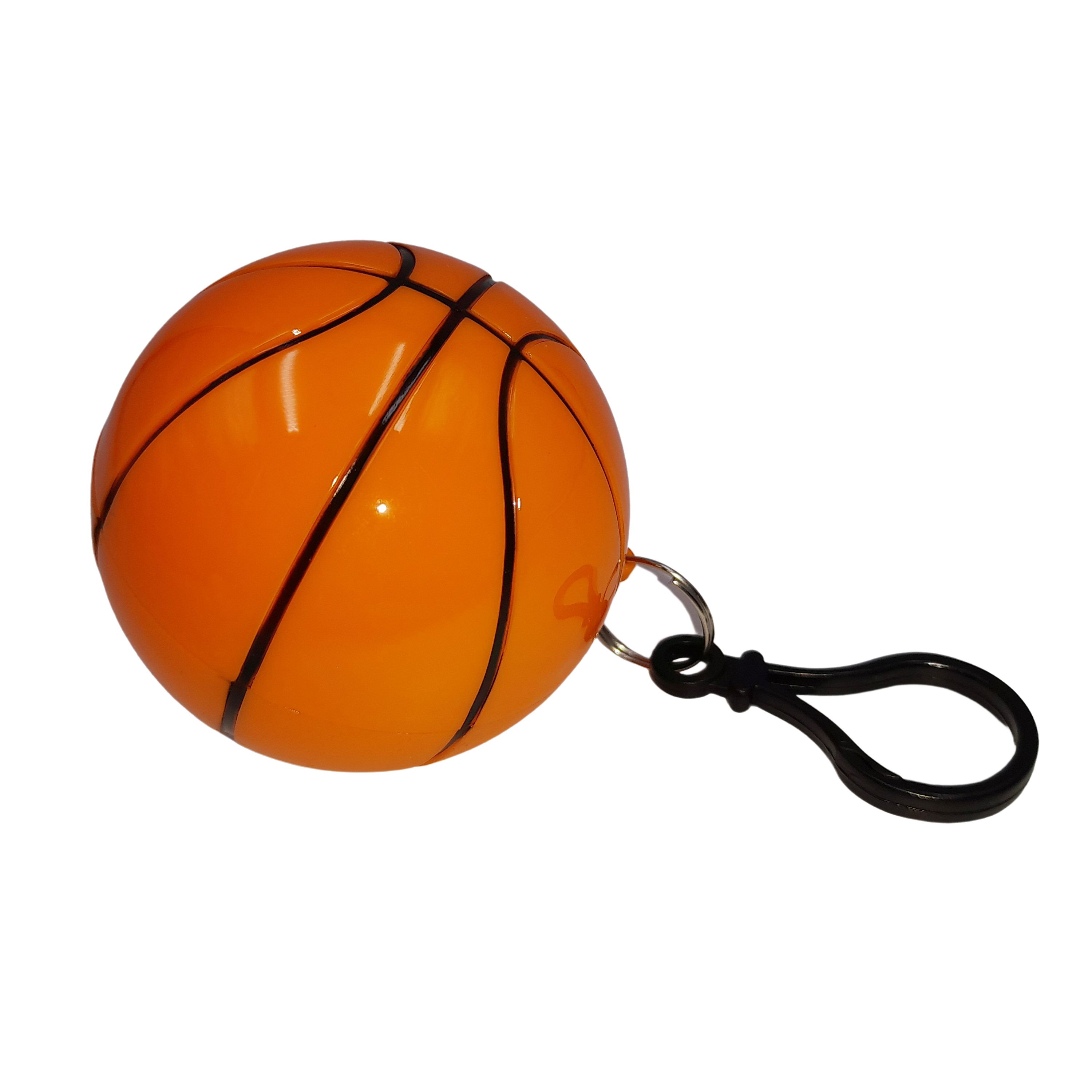 Pelerina de ploaie, Poncho Basketball, one size, plastic, portocaliu