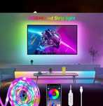 Bandă de lumină LED RGB+IC cu control prin aplicație