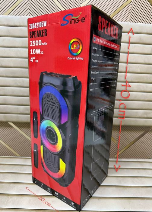 Колонки с ремнем,микрофоном,